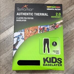 Terramar Authentic Thermal Kids Baselayer Pants W8365 - Black